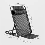 Adjustable Folding Bed Backrest Chair for Adults Support Neck and Head Multifunctional Seat for Exercise and Reading Breathable Fabric 7 Adjustable Positions - Image 2