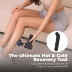 Deep Tissue Percussion Massage Gun with Detachable Extra Long Handle, Hot & Cold Compress, Heated Muscle Massager for Back, Neck & Legs, Pain Relief & Recovery, 6 Heads, Type-C Rechargeable - Image 8