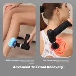 Deep Tissue Percussion Massage Gun with Detachable Extra Long Handle, Hot & Cold Compress, Heated Muscle Massager for Back, Neck & Legs, Pain Relief & Recovery, 6 Heads, Type-C Rechargeable - Image 7