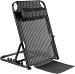 Adjustable Folding Bed Backrest Chair for Adults Support Neck and Head Multifunctional Seat for Exercise and Reading Breathable Fabric 7 Adjustable Positions