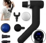 Deep Tissue Percussion Massage Gun with Detachable Extra Long Handle, Hot & Cold Compress, Heated Muscle Massager for Back, Neck & Legs, Pain Relief & Recovery, 6 Heads, Type-C Rechargeable