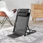 Adjustable Folding Bed Backrest Chair for Adults Support Neck and Head Multifunctional Seat for Exercise and Reading Breathable Fabric 7 Adjustable Positions - Image 6