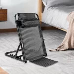 Adjustable Folding Bed Backrest Chair for Adults Support Neck and Head Multifunctional Seat for Exercise and Reading Breathable Fabric 7 Adjustable Positions - Image 5