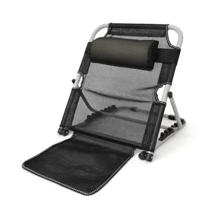Adjustable Foldable Bed Backrest Support (22 Inch, 180kg Capacity)